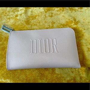 NWOT DIOR Pale Pink Makeup Bag Clutch